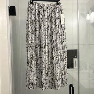 Joie black and white pleated skirt.